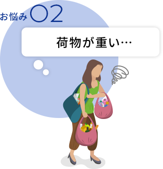 荷物が重い・・・