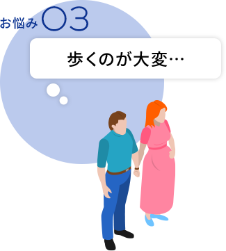 歩くのが大変・・・